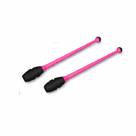 Булавы для художественной гимнастики Indigo вставляющиеся 36 см pink/black