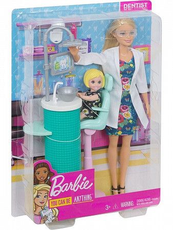 На картинке изображен Кукла Barbie Любимая профессия Стоматолог DHB63 FXP16 Кукла Barbie Любимая профессия Стоматолог DHB63 FXP16