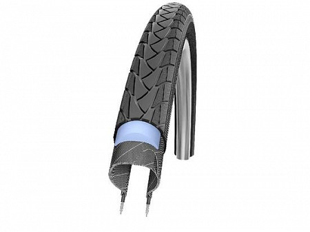 На картинке изображен Велопокрышка Schwalbe Marathon Plus A174334-1 16х1,35 (35-349) 11100756 Велопокрышка Schwalbe Marathon Plus A174334-1 16х1,35 (35-349) 11100756