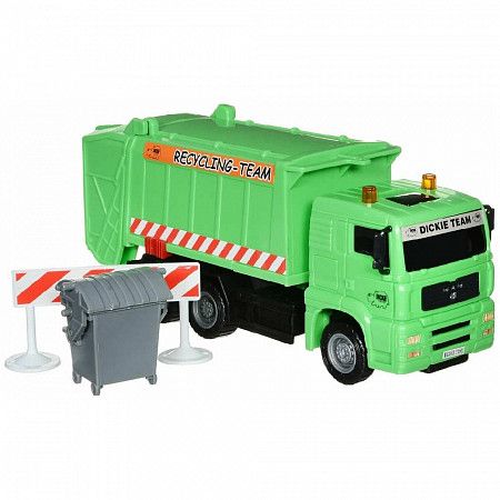 Игрушка Dickie Toys Мусороуборочная машина фрикционная 22 см (203343000) green