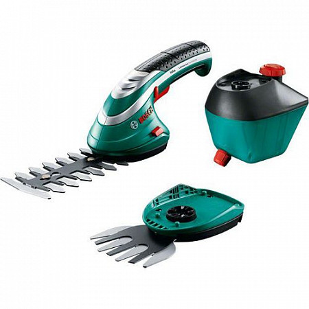 Аккумуляторные садовые ножницы Bosch ISIO 3 в кейсенасадка-кусторез, пульверизатор 060083310G