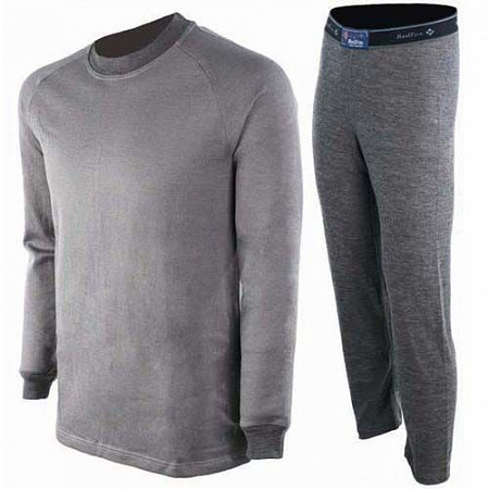 На картинке изображен Термобелье Костюм RedFox Natural Dry Grey Термобелье Костюм RedFox Natural Dry Grey