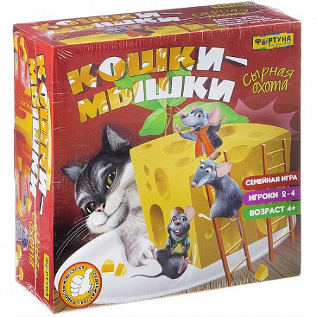 Настольная семейная игра Bondibon Кошки-мышки Сырная погоня Ф51238
