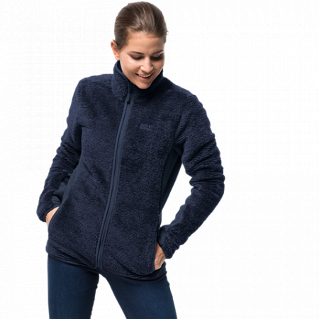 Джемпер женский Jack Wolfskin Pine Leaf Jacket Women midnight blue stripes
