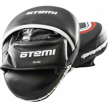 На картинке изображен Лапы тренировочные вогнутые Atemi LTB-16502 Black Лапы тренировочные вогнутые Atemi LTB-16502 Black