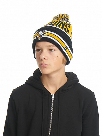 Шапка подростковая Atributika&Club NHL Pittsburgh Penguins 59130 black/yellow