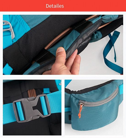 На картинке изображен Туристический рюкзак Naturehike Trekking 55 л Black Туристический рюкзак Naturehike Trekking 55 л Black