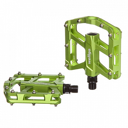 На картинке изображен Велопедали Wellgo B299 green Х88794 Велопедали Wellgo B299 green Х88794