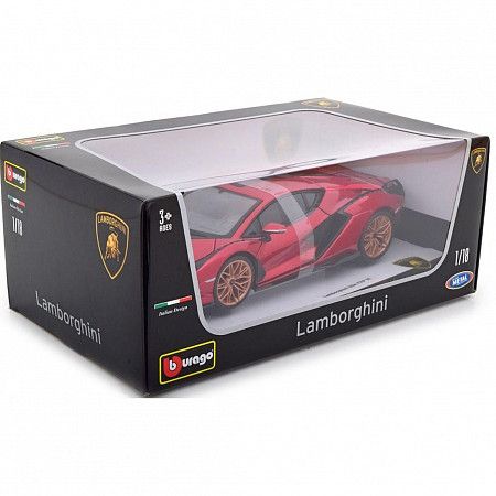 Машинка Bburago 1:18 Lamborghini Sian FKP 37 (18-11046) red