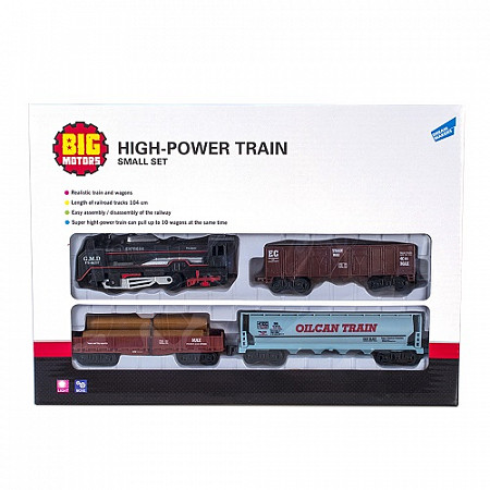 Игровой набор Big Motors «Железная дорога с 3 вагонами» 19033-4