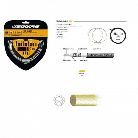 Комплект тросов переключения Jagwire Pro Shift Kit PCK507 yellow ZJG18319