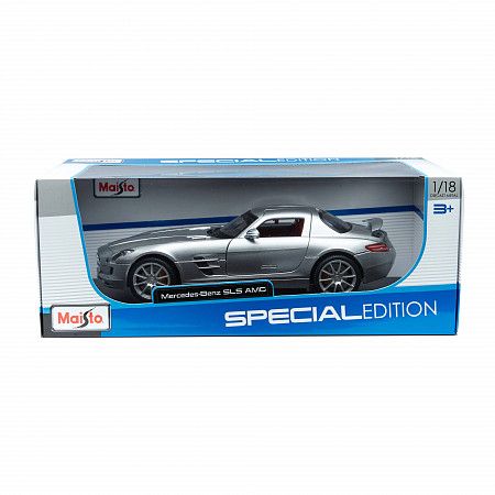 Машинка Maisto 1:18 Mercedes-Benz SLS AMG (31389) silver