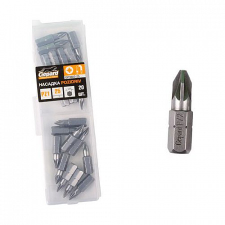 Насадка крестообразная Gepard PZ2 2,5 см (20 штук) GP3604-25