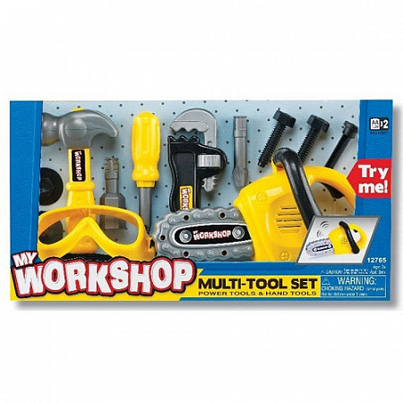 Игровой набор Keenway инструментов (защитные очки, электропила, молоток, инструменты) 12765