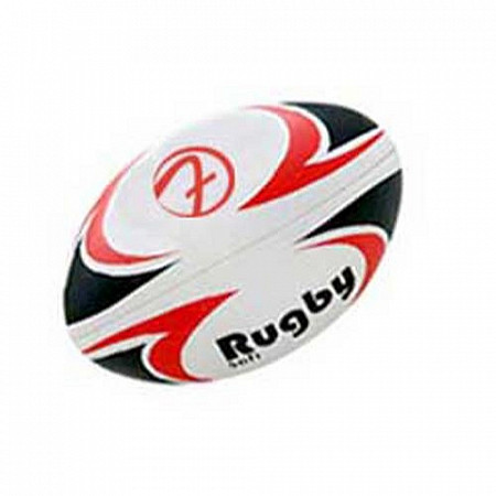 Мяч для регби Zez Sport RUG-1 white/red/black