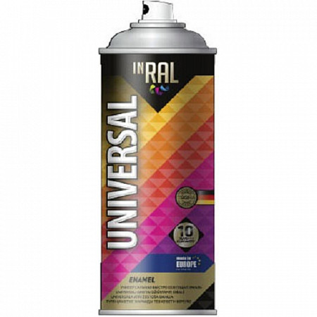 Краска-эмаль аэрозольная универсальная Inral Universal Enamel 50 0,4 л 9010 26-7-6-050
