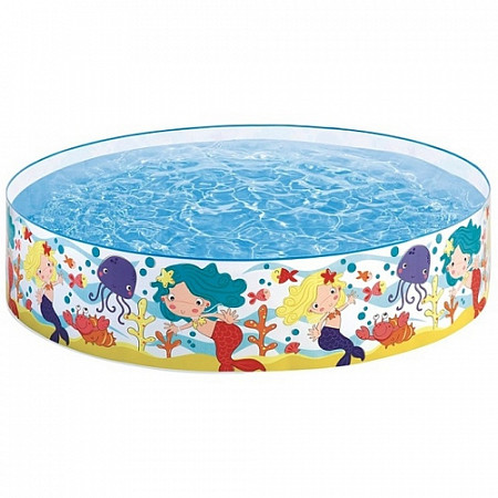 На картинке изображен Складной бассейн Intex Русалочки 58458NP 183х38 см Складной бассейн Intex Русалочки 58458NP 183х38 см