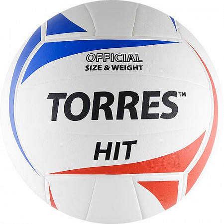 Мяч волейбольный Torres Hit р.5 V30055 white/red/blue