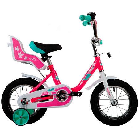 На картинке изображен Велосипед Novatrack Maple 12" (2021) 124MAPLE.PN21 pink Велосипед Novatrack Maple 12" (2021) 124MAPLE.PN21 pink