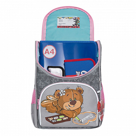 Рюкзак школьный GRIZZLY RAm-084-6 /3 grey