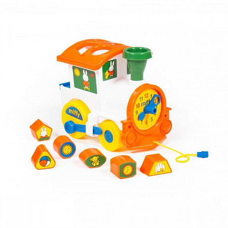 Логический паровозик Полесье Миффи с 6 кубиками №2 64257