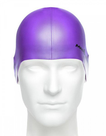 Шапочка для бассейна (плавания) взрослая Mad Wave Neon Silicone Solid purple
