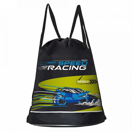 На картинке изображен Мешок для обуви GRIZZLY OM-11-6 /1 blue car Мешок для обуви GRIZZLY OM-11-6 /1 blue car