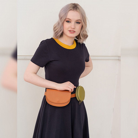 Поясная сумка женская Ors Oro OMS-0155 orange