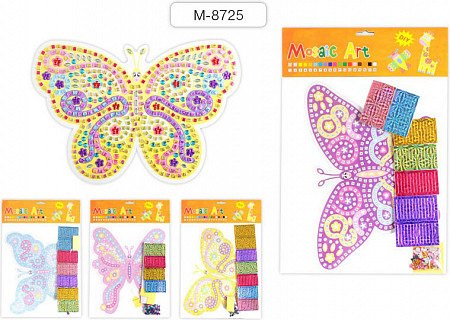 Мозаика самоклеящаяся Mazari Бабочки объёмная М-8725