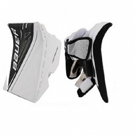 На картинке изображен Блин вратаря Bauer Supreme S190 Sr White/Black Блин вратаря Bauer Supreme S190 Sr White/Black