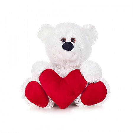 Мягкая игрушка Мальвина Медведь Бусик с сердцем 2.318.2