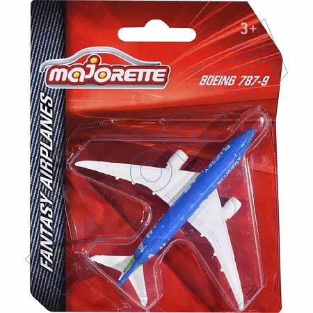 Самолет Majorette Fantasy Airplanes Boeing 787-9 (212053120) blue/green