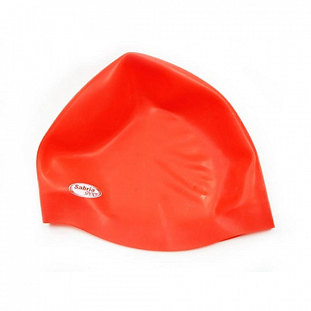 Шапочка для плавания Sabriasport для длинны волос NW28 red
