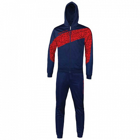 На картинке изображен Спортивный костюм Givova Tuta Bolivia Con Cappuccio TS01 blue/red Спортивный костюм Givova Tuta Bolivia Con Cappuccio TS01 blue/red