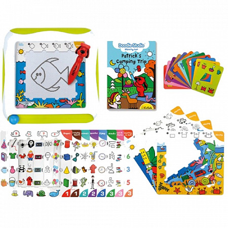 На картинке изображен Игрушка K'S Kids Доска для рисования с карточками KA10656 Игрушка K'S Kids Доска для рисования с карточками KA10656