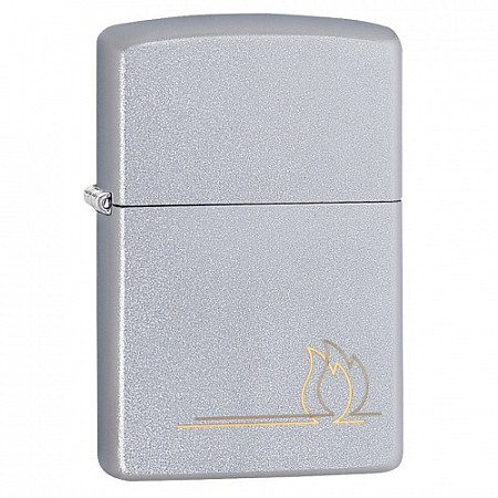 Зажигалка Zippo Flame Design Satin 49210 chrome