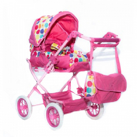 На картинке изображен Коляска для кукол RT 753 light pink Коляска для кукол RT 753 light pink