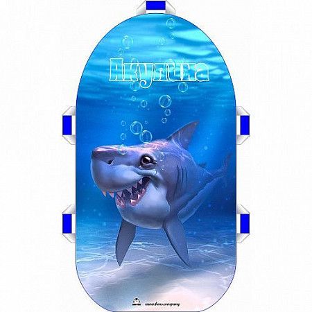 Санки-ледянка мягкая Барс Snowkid Акулина 80 см blue