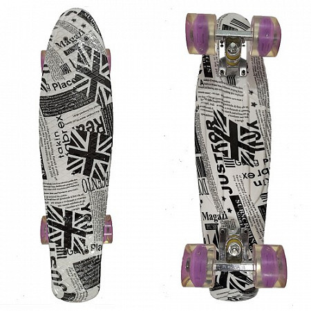 Penny board (пенни борд) Display Newspaper Pink LED