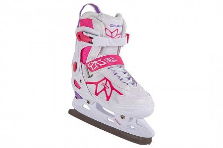 Раздвижные детские коньки Tech Team Gerda White/Pink