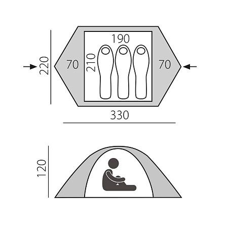 Палатка туристическая BTrace Flex 3 Pro (T0516)