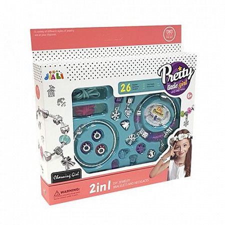 На картинке изображен Игровой набор Qunxing Toys "Браслет шарм и подвеска" для создания украшений для девочек 868-76 Игровой набор Qunxing Toys "Браслет шарм и подвеска" для создания украшений для девочек 868-76