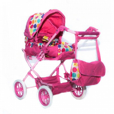 Коляска для кукол RT 753 dark pink