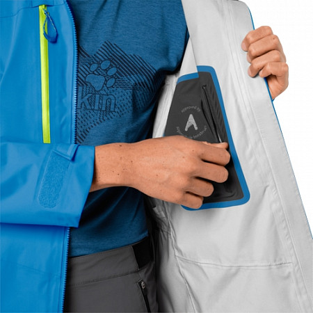 На картинке изображен Куртка мужская Jack Wolfskin Exolight Pro Jacket M brilliant blue Куртка мужская Jack Wolfskin Exolight Pro Jacket M brilliant blue