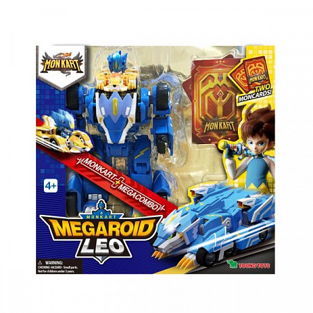 На картинке изображен Трансформер Young Toys Monkart Мегароид Лео 330005 Трансформер Young Toys Monkart Мегароид Лео 330005