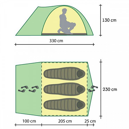 Палатка Golden Shark Rest 3 GS-REST-3 Blue