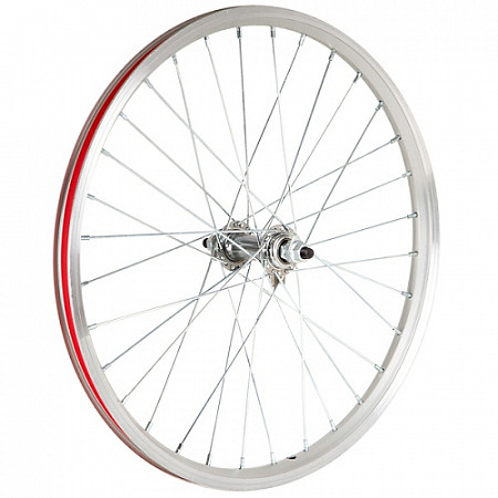 На картинке изображен Колесо переднее 20" двойной обод под 28 спицы, гайка Х98416 Колесо переднее 20" двойной обод под 28 спицы, гайка Х98416