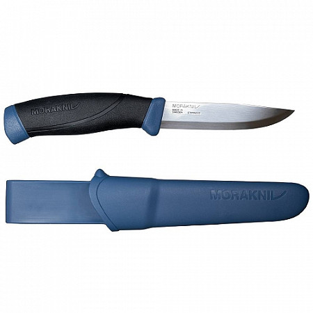 На картинке изображен Нож Morakniv Companion Navy Blue Нож Morakniv Companion Navy Blue
