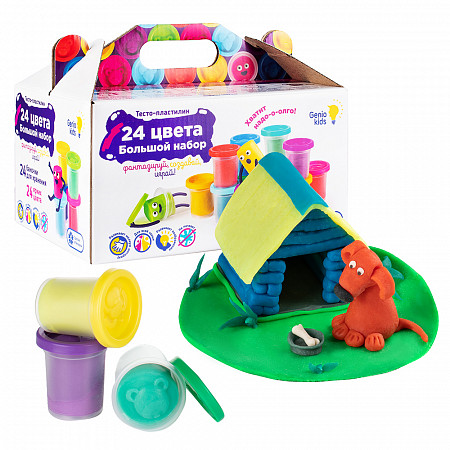 Набор для лепки Genio Kids Тесто-пластилин 24 баночки TA1097
