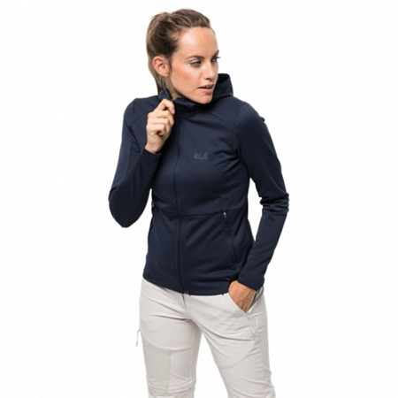 Джемпер женский Jack Wolfskin Kiewa Hooded Jacket W midnight blue